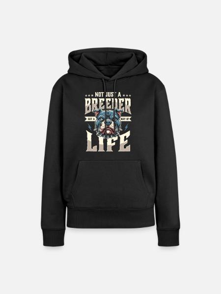 Züchter - Frauen Premium Bio Hoodie - Schwarz