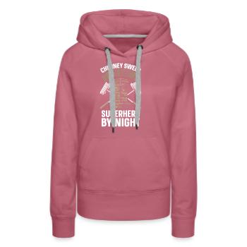 Schornsteinfeger - Frauen Premium Bio Hoodie - Malve - Vorne - Isabella (175cm)