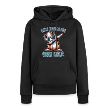 Dicton de cochon d’Inde, Cadeau de cochon d’Inde - Sweat à capuche Premium bio Femme - noir - Devant - Julia (174cm)