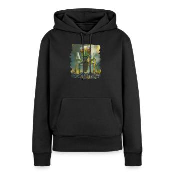 Grillen Grille - Frauen Premium Bio Hoodie - Schwarz - Vorne - Julia (174cm)