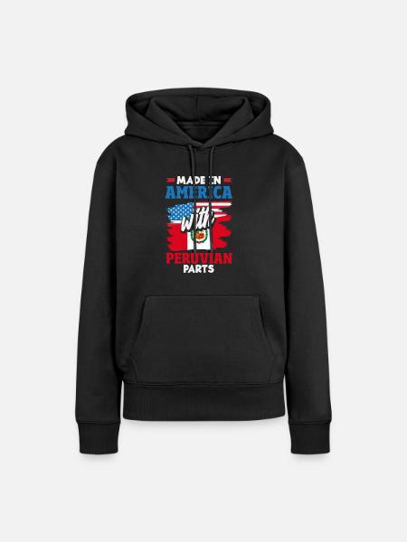 Peru Peruaner Geschenk - Frauen Premium Bio Hoodie - Schwarz
