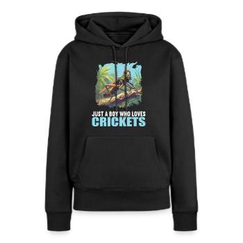 Grillen Grille - Frauen Premium Bio Hoodie - Schwarz - Vorne - Julia (174cm)