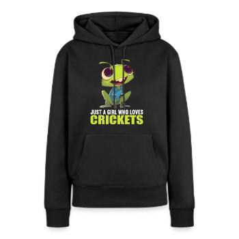 Grillen Grille - Frauen Premium Bio Hoodie - Schwarz - Vorne - Julia (174cm)