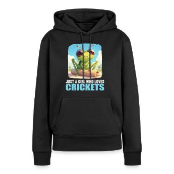 Grillen Grille - Frauen Premium Bio Hoodie - Schwarz - Vorne - Julia (174cm)