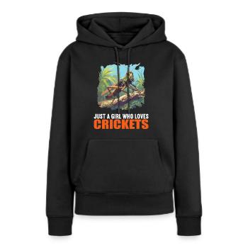 Grillen Grille - Frauen Premium Bio Hoodie - Schwarz - Vorne - Julia (174cm)