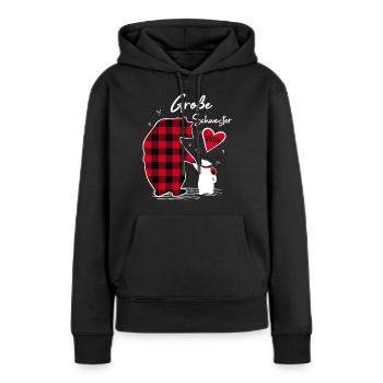 Big Sister Bear 2024 - Women’s Premium Organic Hoodie - black - Front - Julia (174cm)