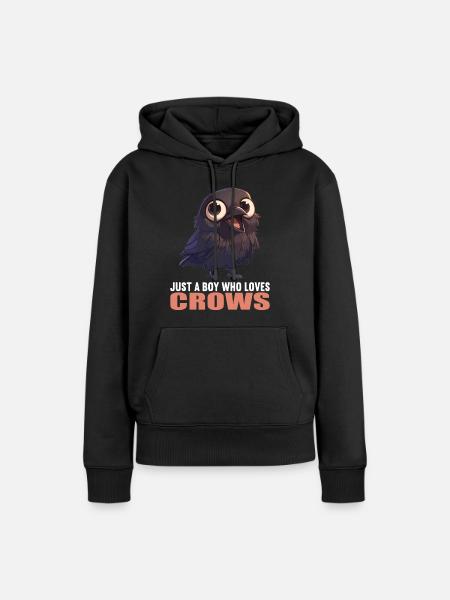 Krähen Krähe - Frauen Premium Bio Hoodie - Schwarz