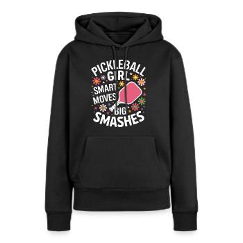 Pickleball Spruch Mädchen Witz Pickleball Geschenk - Frauen Premium Bio Hoodie - Schwarz - Vorne - Julia (174cm)
