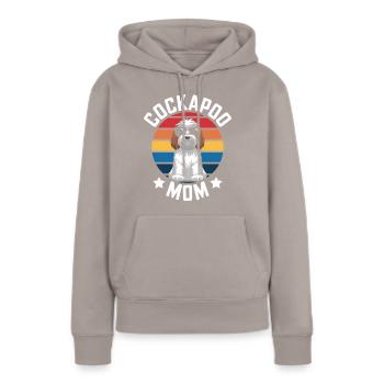 Cockapoo disant maman drôle Cockapoo cadeau - Sweat à capuche Premium bio Femme - taupe - Devant - Julia (174cm)