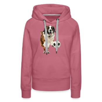 Bernhardiner - Frauen Premium Bio Hoodie - Malve - Vorne - Isabella (175cm)