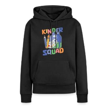 Enseignant du primaire Cadre des enseignants du primaire - Sweat à capuche Premium bio Femme - noir - Devant - Julia (174cm)