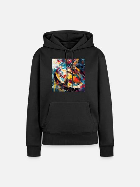 Banjo - Frauen Premium Bio Hoodie - Schwarz