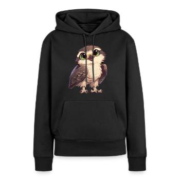 Faucon Faucon - Sweat à capuche Premium bio Femme - noir - Devant - Julia (174cm)