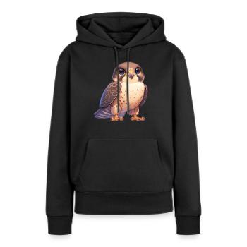 Faucon Faucon - Sweat à capuche Premium bio Femme - noir - Devant - Julia (174cm)
