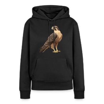 Falken Falke - Frauen Premium Bio Hoodie - Schwarz - Vorne - Julia (174cm)