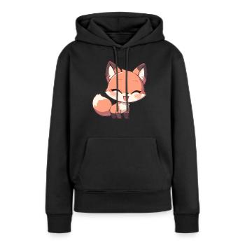 Füchse Fuchs - Frauen Premium Bio Hoodie - Schwarz - Vorne - Julia (174cm)