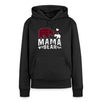 Mama Bear - Frauen Premium Bio Hoodie - Schwarz - Vorne - Julia (174cm)