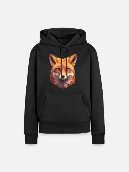 Füchse Fuchs - Dame Premium hoodie, økologisk bomuld - sort