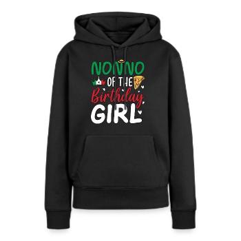 Nonno de la fille d’anniversaire - Sweat à capuche Premium bio Femme - noir - Devant - Julia (174cm)