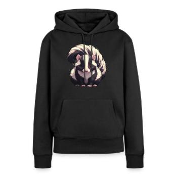 Stinktiere Stinktier - Frauen Premium Bio Hoodie - Schwarz - Vorne - Julia (174cm)