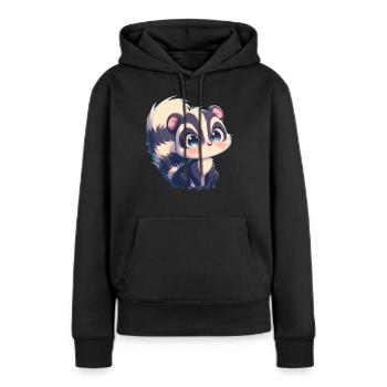 Stinktiere Stinktier - Frauen Premium Bio Hoodie - Schwarz - Vorne - Julia (174cm)