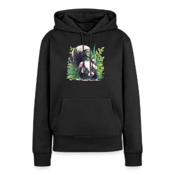 Stinktiere Stinktier - Frauen Premium Bio Hoodie - Schwarz - Vorne - Julia (174cm)