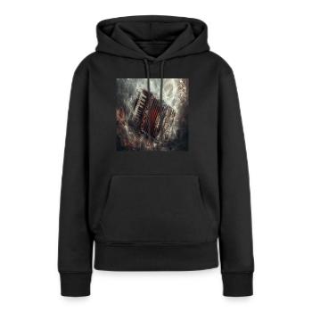 Akkordeon - Frauen Premium Bio Hoodie - Schwarz - Vorne - Julia (174cm)