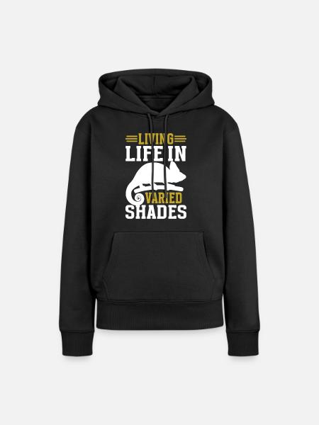Chameleon Gifts - Frauen Premium Bio Hoodie - Schwarz