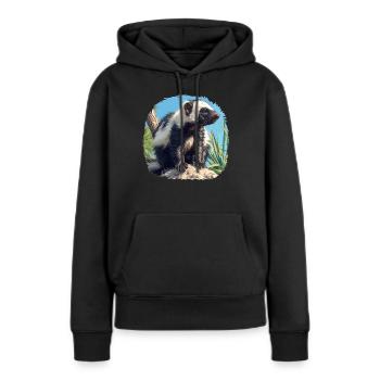 Stinktiere Stinktier - Frauen Premium Bio Hoodie - Schwarz - Vorne - Julia (174cm)