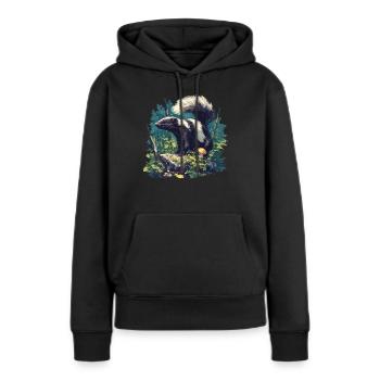Stinktiere Stinktier - Frauen Premium Bio Hoodie - Schwarz - Vorne - Julia (174cm)