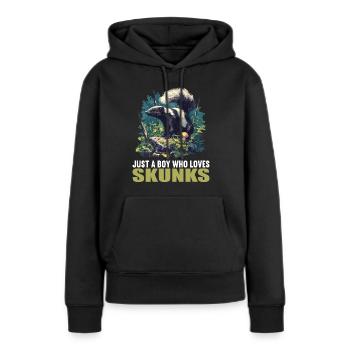 Stinktiere Stinktier - Frauen Premium Bio Hoodie - Schwarz - Vorne - Julia (174cm)