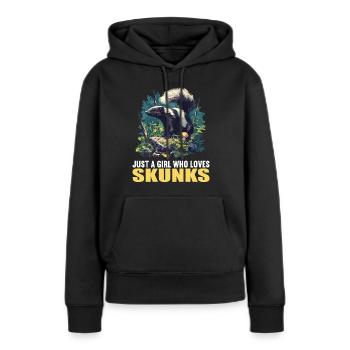 Stinktiere Stinktier - Frauen Premium Bio Hoodie - Schwarz - Vorne - Julia (174cm)