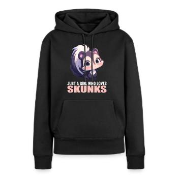Stinktiere Stinktier - Frauen Premium Bio Hoodie - Schwarz - Vorne - Julia (174cm)