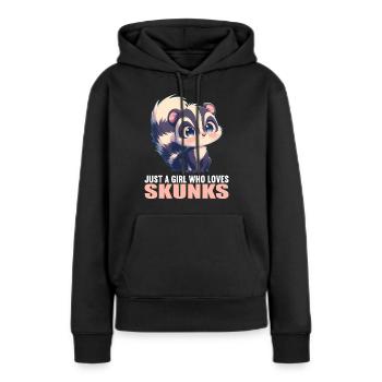 Stinktiere Stinktier - Frauen Premium Bio Hoodie - Schwarz - Vorne - Julia (174cm)