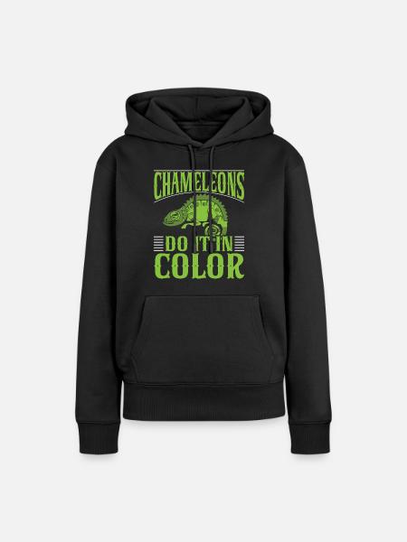 Chameleon Gifts - Frauen Premium Bio Hoodie - Schwarz