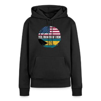 Bahamas - Sweat à capuche Premium bio Femme - noir - Devant - Julia (174cm)