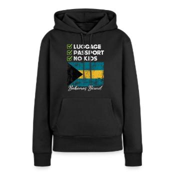 Bahamas - Sweat à capuche Premium bio Femme - noir - Devant - Julia (174cm)