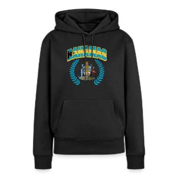 Bahamas - Sweat à capuche Premium bio Femme - noir - Devant - Julia (174cm)
