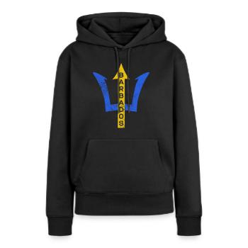 Barbados - Frauen Premium Bio Hoodie - Schwarz - Vorne - Julia (174cm)