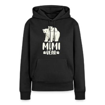 Mimi Bear - Women’s Premium Organic Hoodie - black - Front - Julia (174cm)