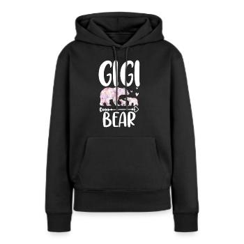 Gigi Bear - Women’s Premium Organic Hoodie - black - Front - Julia (174cm)