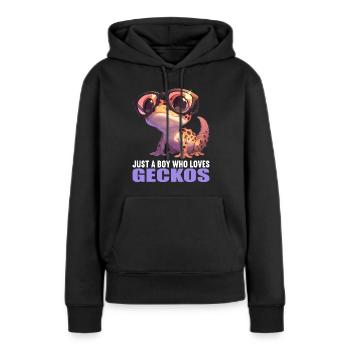 Geckos Geckos - Sweat à capuche Premium bio Femme - noir - Devant - Julia (174cm)