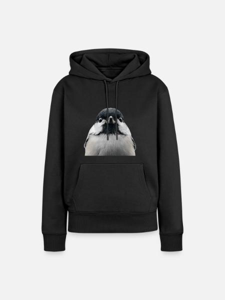 Meise - Frauen Premium Bio Hoodie - Schwarz