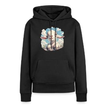 Ziegen Ziege - Frauen Premium Bio Hoodie - Schwarz - Vorne - Julia (174cm)