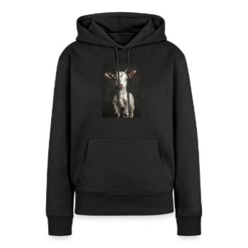 Ziegen Ziege - Frauen Premium Bio Hoodie - Schwarz - Vorne - Julia (174cm)