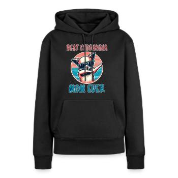 Chihuahua Disant Maman Drôle Chihuahua Cadeau - Sweat à capuche Premium bio Femme - noir - Devant - Julia (174cm)