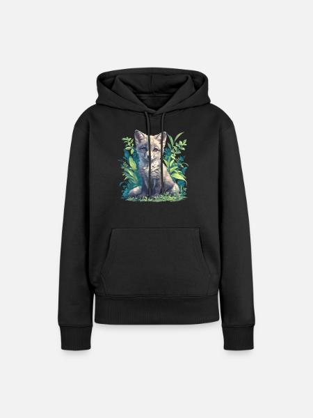 Graufüchse Graufuchs - Frauen Premium Bio Hoodie - Schwarz