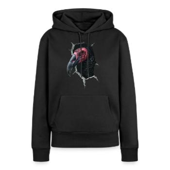 Geier - Frauen Premium Bio Hoodie - Schwarz - Vorne - Julia (174cm)