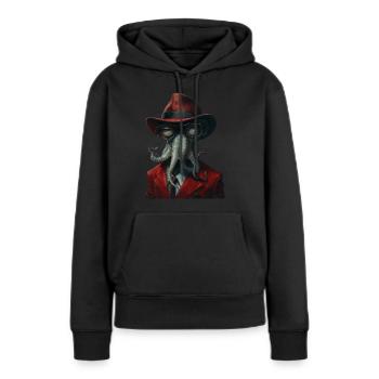 Tintenfisch - Frauen Premium Bio Hoodie - Schwarz - Vorne - Julia (174cm)