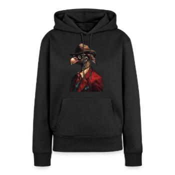 Geier - Frauen Premium Bio Hoodie - Schwarz - Vorne - Julia (174cm)